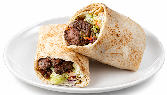 Shish Tikka Kabob Wrap.
