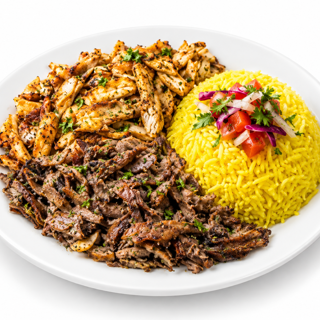 Chicken and Beef Shawarma Plate