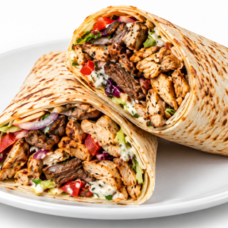 Mixed Chicken & Beef Shawarma Wrap