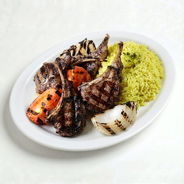 Grilled Lamb Chops Plate.